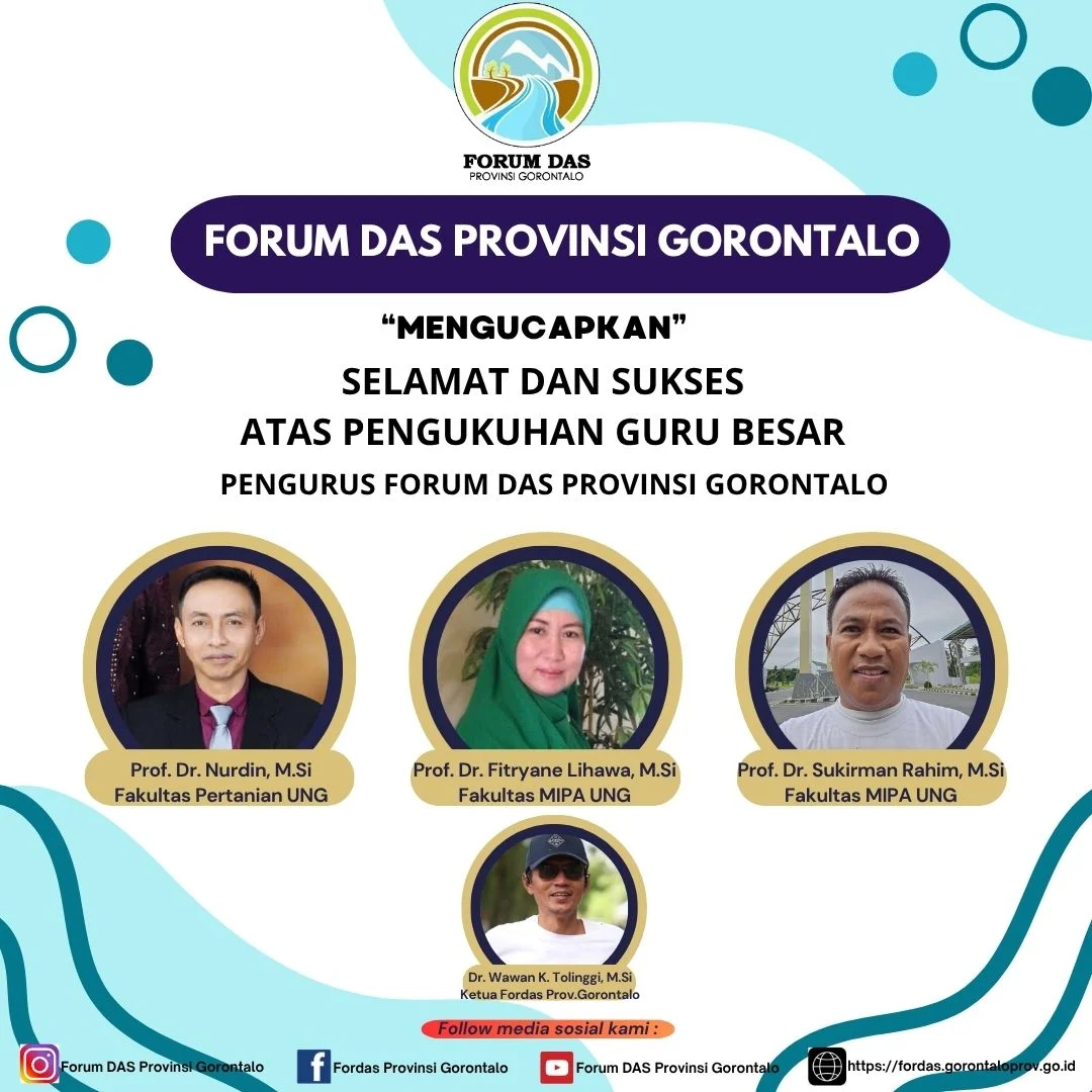 Pengukuhan Guru Besar UNG: Pilar Akademik untuk DAS Gorontalo yang lestari