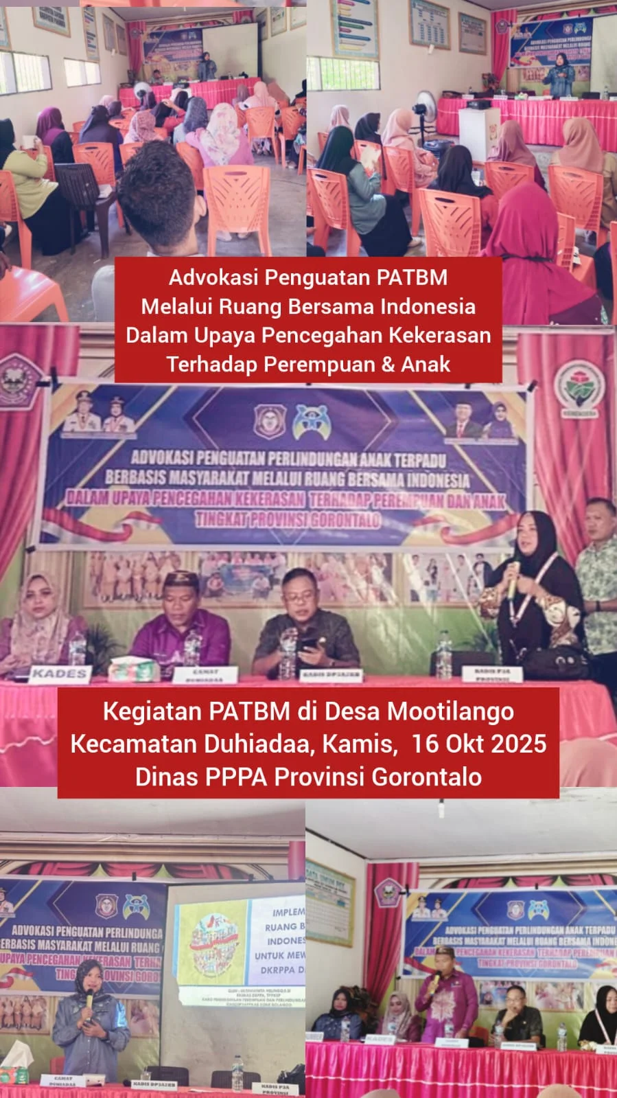 DPPPA Provinsi Gorontalo Perkuat PATBM Melalui Ruang Bersama Indonesia di Kabupaten Pohuwato