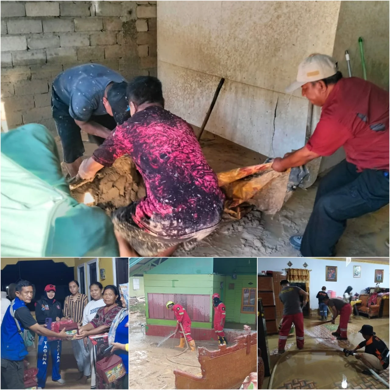 BPBD Provinsi Gorontalo Lakukan Koordinasi Lintas Sektor Pemulihan Bencana Banjir di Desa Hulawa