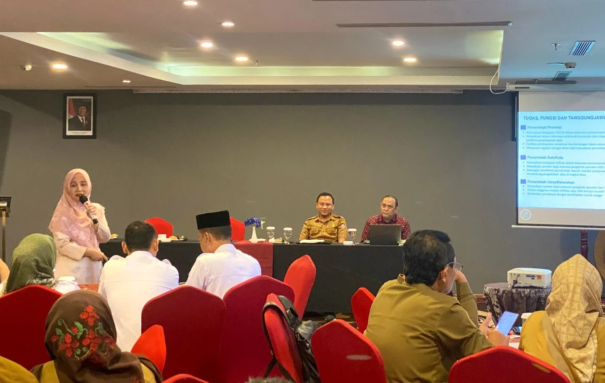 Perkuat Data dari Desa, Dinas PPPA-PMD Gorontalo Gelar Workshop Gorontalo Satu Data