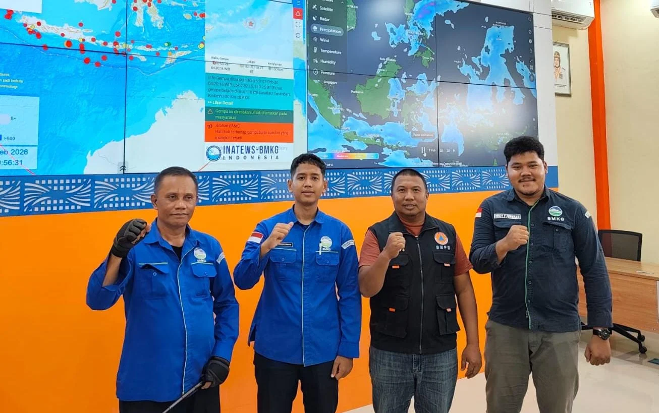 BMKG Stasiun Geofisika Kunjungi Pusdalops BPBD Gorontalo, Cek Pemeliharaan Mandiri Aloptama Site INATEWS TGCM