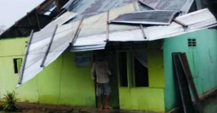 6 Rumah dan 1 Tempat Usaha di 4 Kecamatan Kabupaten Gorontalo Terdampak Angin Puting Beliung