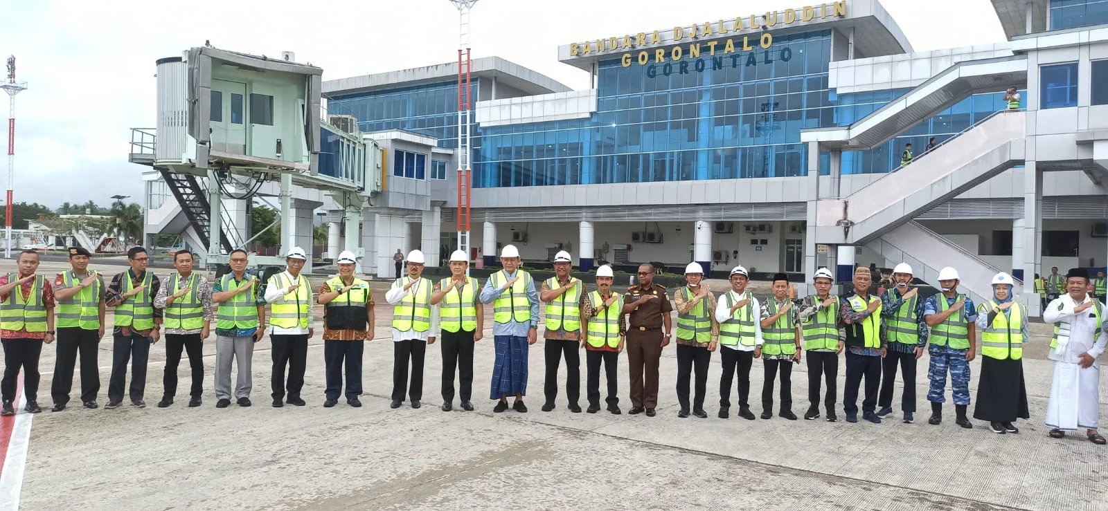 BPBD Provinsi Hadir Resmikan  Pembangunan Embarkasi Haji Penuh di Bandara Djalaluddin Gorontalo
