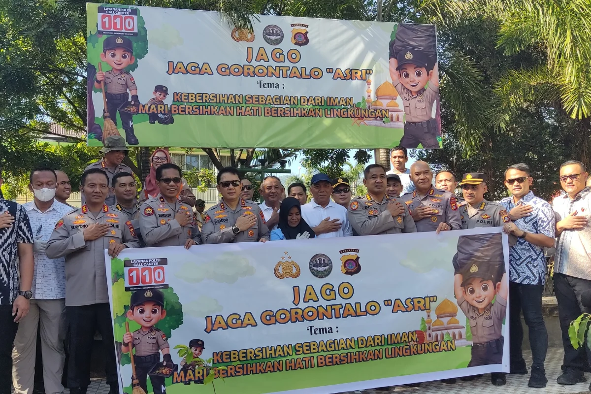 Kolaborasi Bersama DLHK Provinsi, Polda Gorontalo Gelar Kurve di Taman Buah Kota Gorontalo