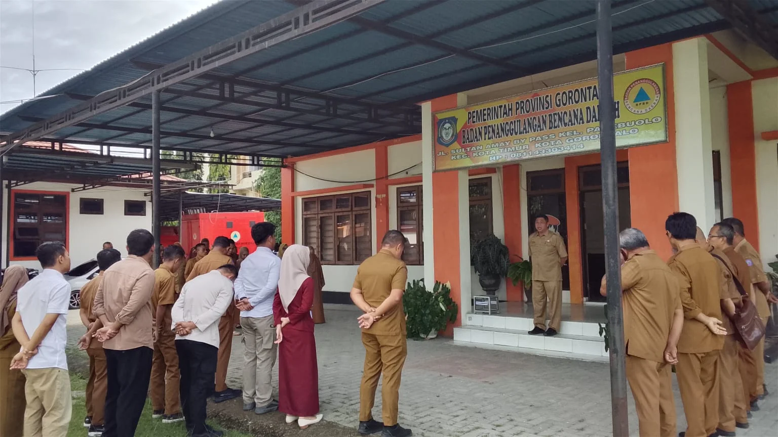 Apel Pagi Pegawai BPBD Provinsi Gorontalo, Displin dan Menaati Aturan Waktu Kerja