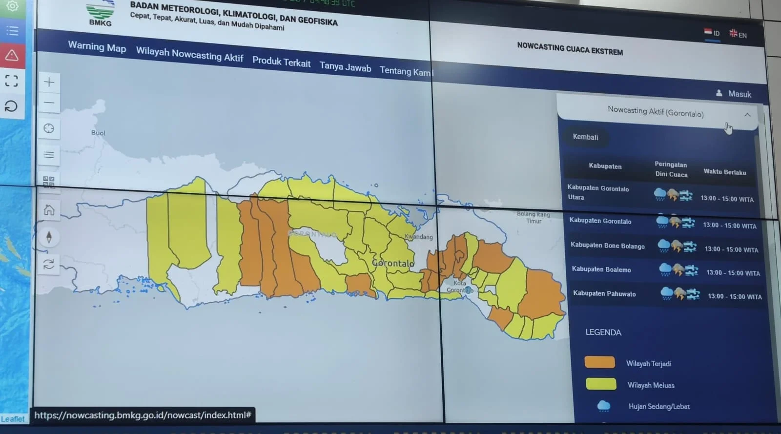 Hujan Lebat Mengguyur Gorontalo, BPBD Provinsi Imbau Warga Waspada