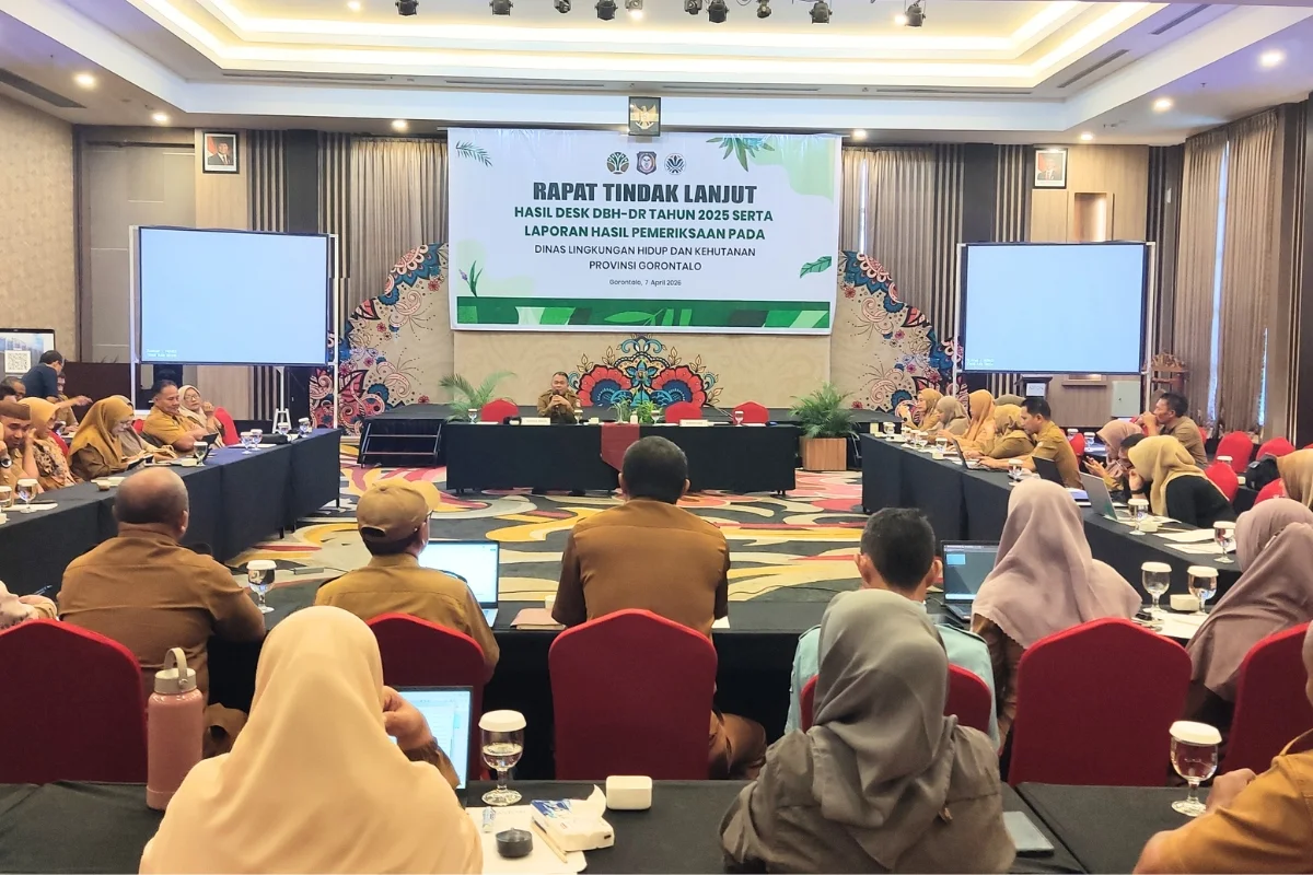 DLHK Provinsi Gorontalo Perkuat Akuntabilitas, Bahas Tindak Lanjut DBH-DR 2025 dan Hasil Pemeriksaan
