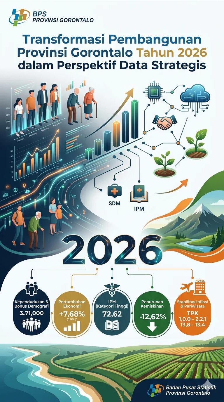 Transformasi Pembangunan Provinsi Gorontalo Tahun 2026 dalam Perspektif Data Strategis