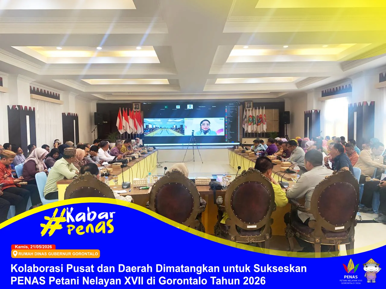 Kolaborasi Pusat dan Daerah Dimatangkan untuk Sukseskan PENAS Petani Nelayan XVII di Gorontalo