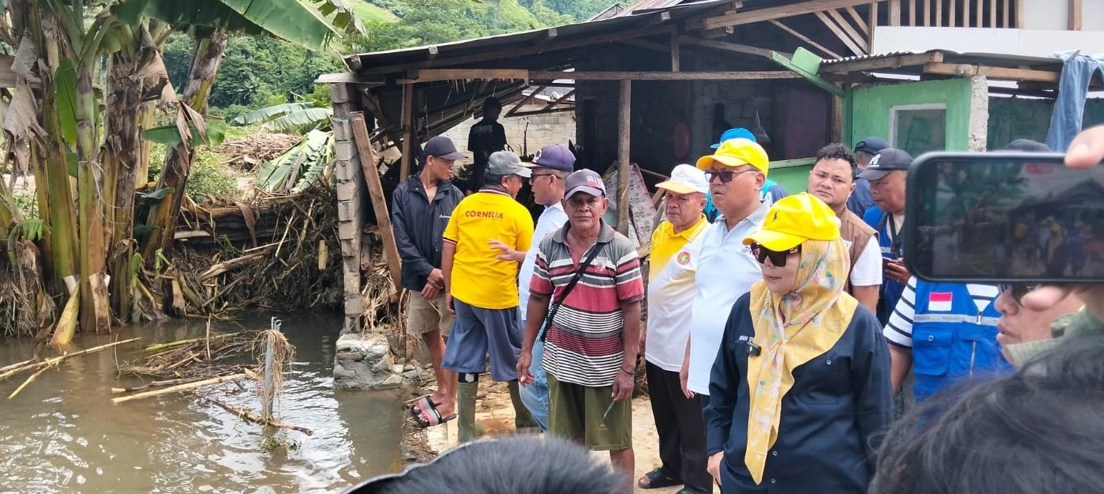 Wagub Gorontalo Tinjau Rumah Warga-Sekolah Terdampak Banjir di Gorontalo Utara, BPBD Provinsi Bantu Penanganan