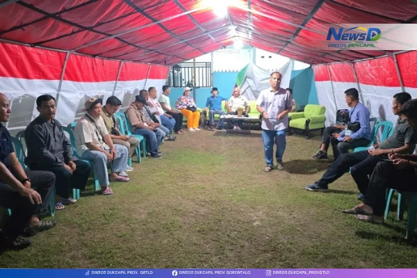 Tenda Pengungsian Dinsosdukcapil Gorontalo Disulap Jadi Tempat Rapat Kontingen Sumsel di Penas KTNA XVII