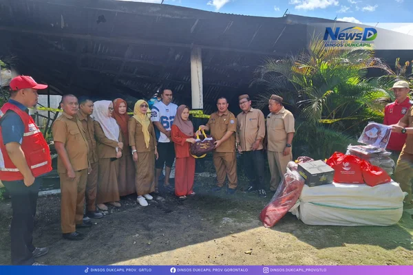 Pemprov Gorontalo Salurkan Bantuan untuk Korban Kebakaran di Bunggalo