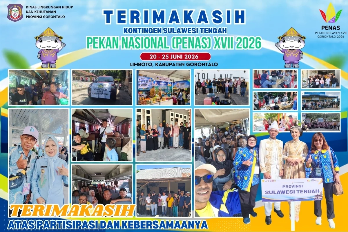 PENAS XVII Gorontalo Berakhir, Kontingen Sulawesi Tengah Sampaikan Terimakasih dan Apresiasi