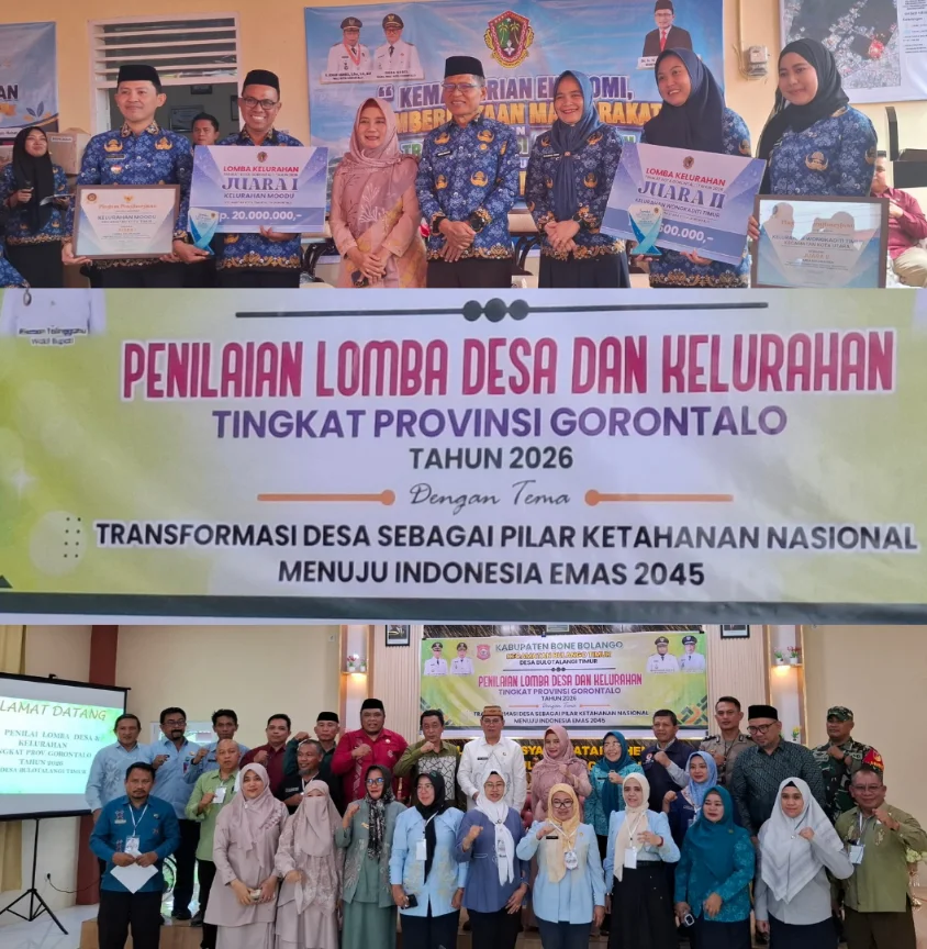 Tim Provinsi Gorontalo Lanjutkan Klarifikasi Lapangan Lomba Desa dan Kelurahan di Kota Gorontalo dan Bone Bolango