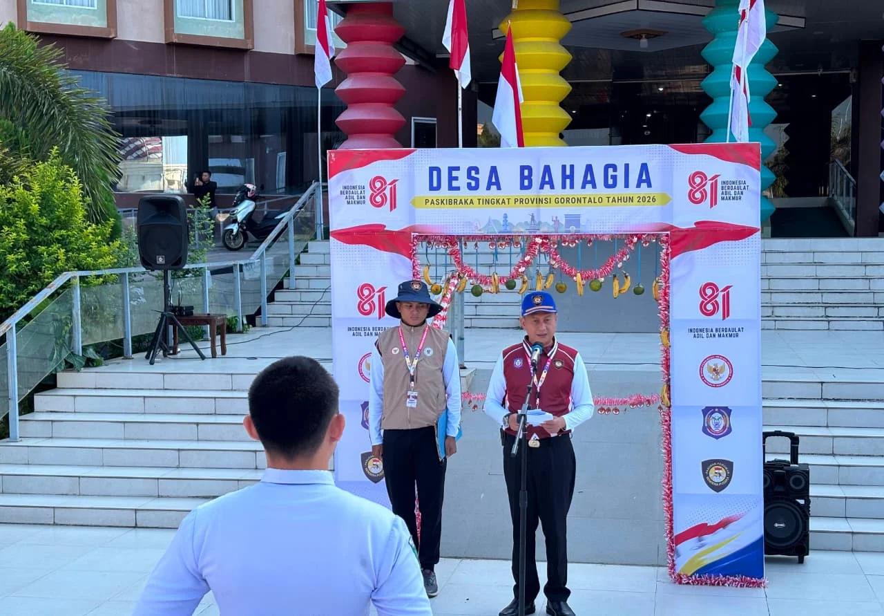 Kepala Badan Kesbangpol Provinsi Gorontalo Pimpin Upacara Tantingan Calon Paskibraka Tahun 2026