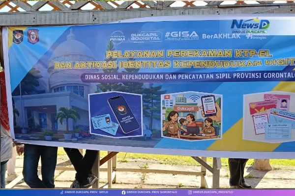 Dinsosdukcapil Gorontalo Buka Layanan Perekaman KTP-el dan Aktivasi IKD pada Pencanangan HUT ke-81 RI