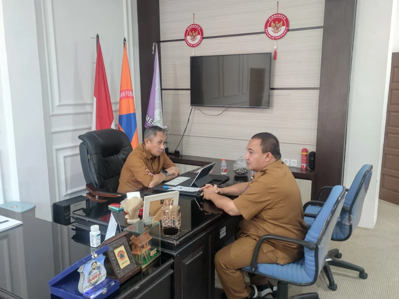 Perkuat Sinergi Hadapi Kekeringan, Dinsosdukcapil Sowan ke BPBD Gorontalo Bahas Distribusi Air Bersih