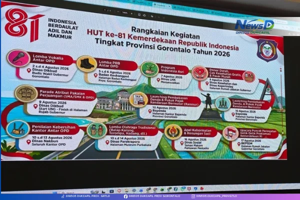 Dinsosdukcapil Gorontalo Dipercaya Siapkan Apel Kehormatan HUT ke-81 RI di Taman Makam Pahlawan
