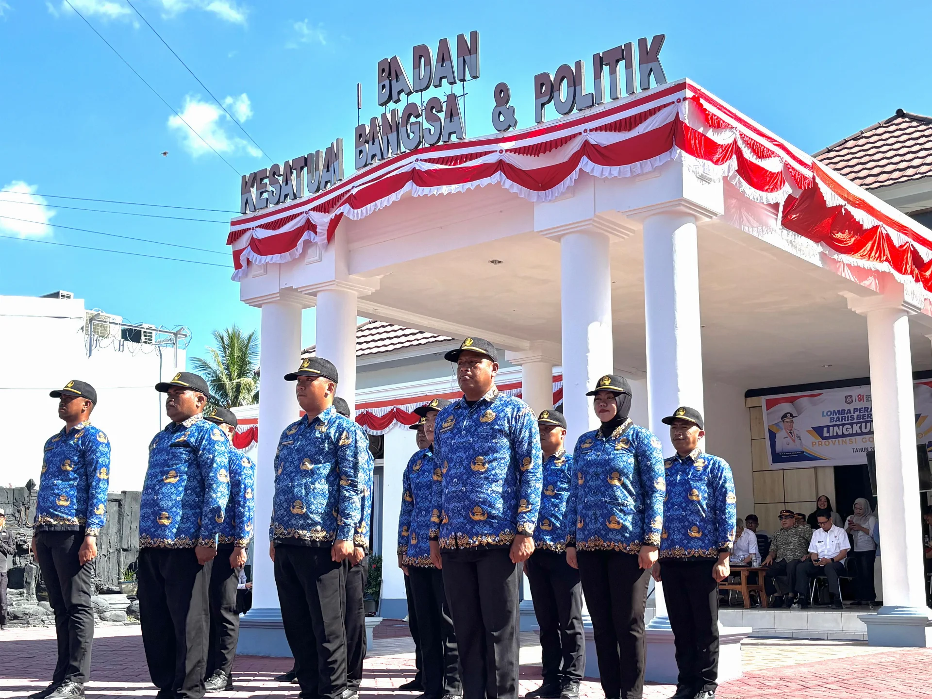 Semarak HUT Ke-81 Kemerdekaan RI, Lomba Peraturan Baris-Berbaris Antar OPD Tingkat Provinsi Gorontalo Resmi Dibuka