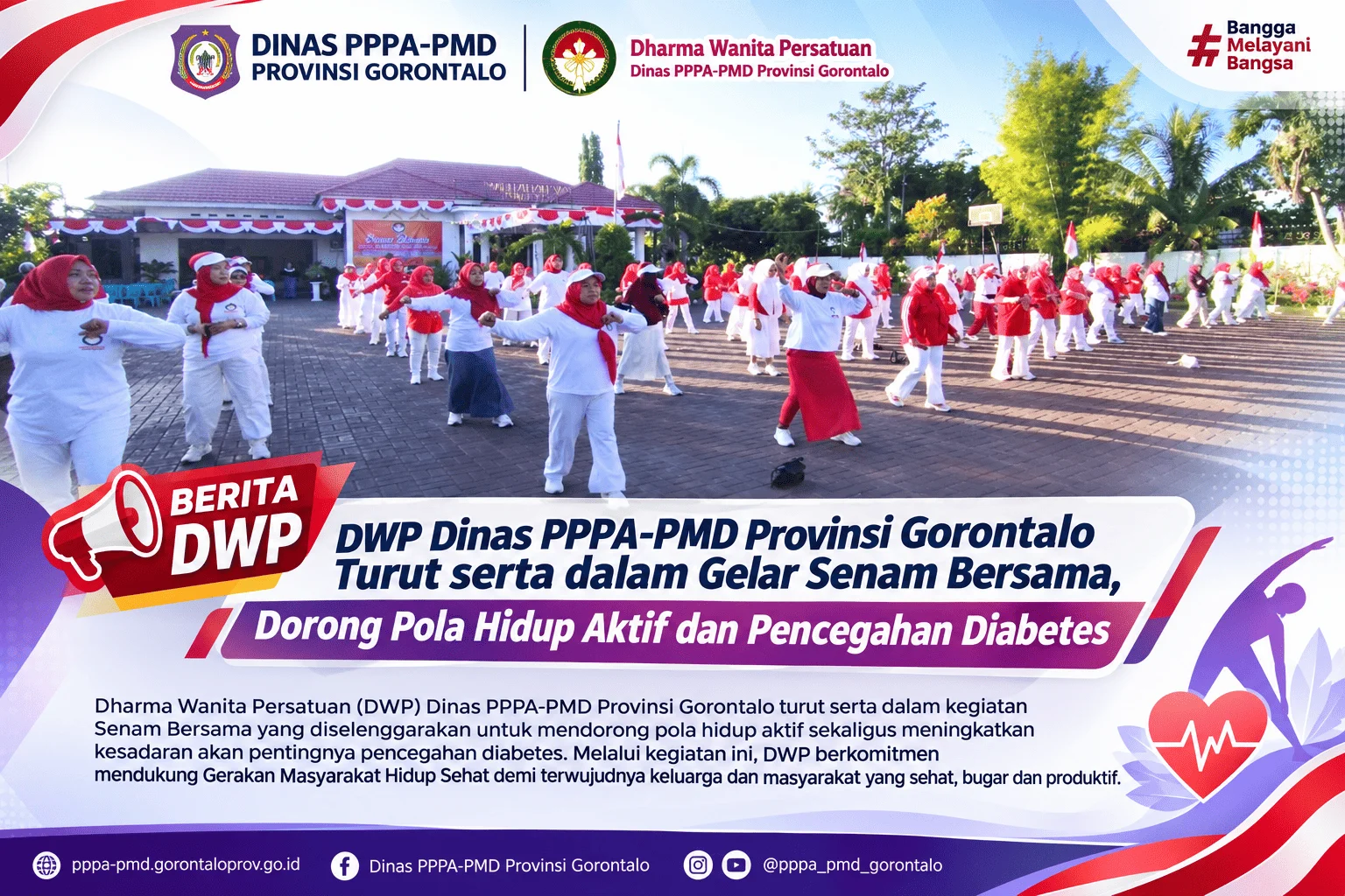 DWP Provinsi Gorontalo Gelar Senam Bersama, Dorong Pola Hidup Aktif dan Pencegahan Diabetes