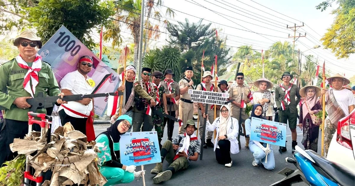 DLHK Provinsi Gorontalo Ikut Hidupkan Semangat Perjuangan Lewat Parade Kostum Pahlawan