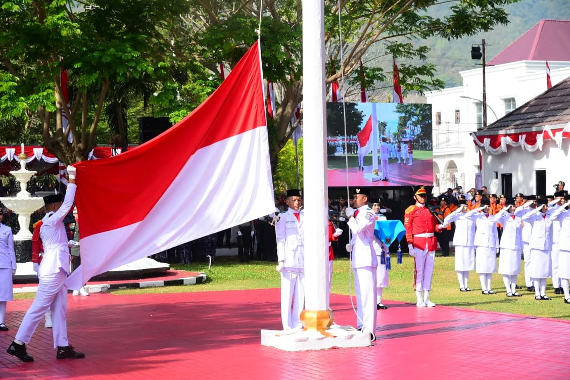 Tim Maleo Sukses Jalankan Tugas Pengibaran Bendera HUT RI ke-81
