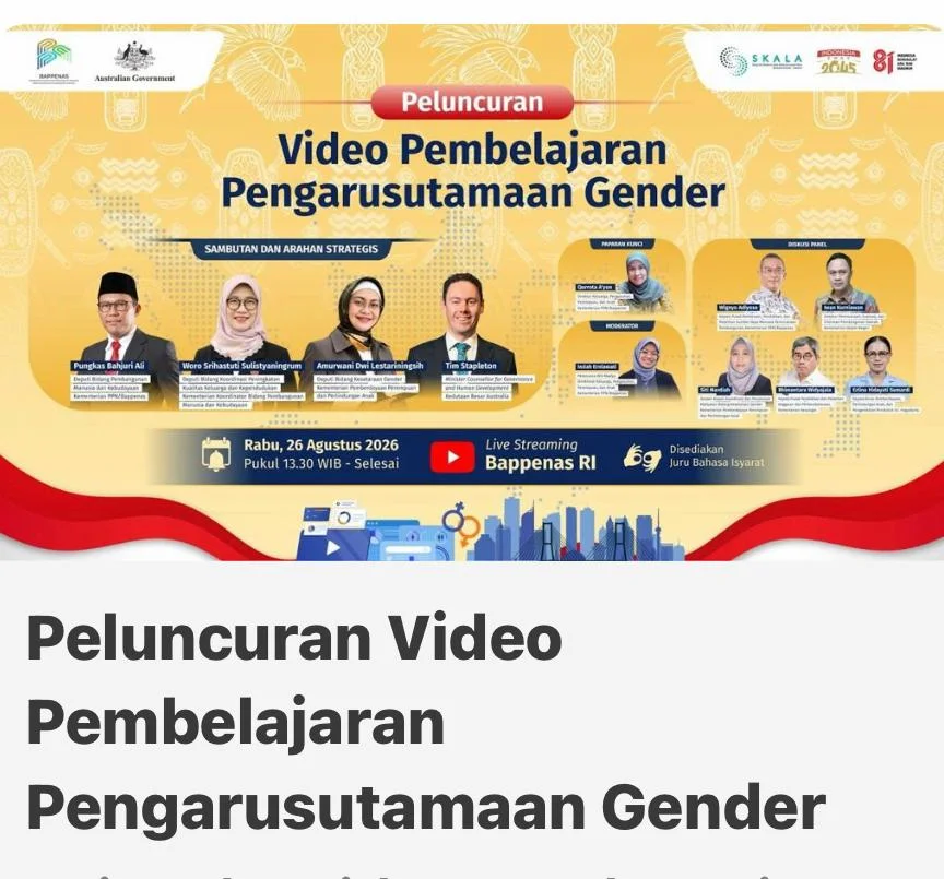 Video Pembelajaran PUG Perkuat Kapasitas dan Implementasi Pembangunan Responsif Gender di Gorontalo