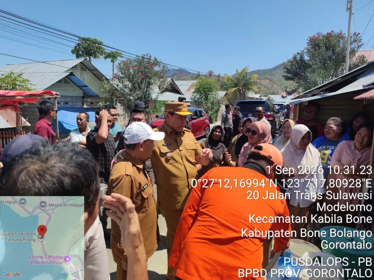 BPBD Gorontalo Salurkan 11.700 Liter Air Bersih-Siapkan Tangki 1.100 Liter untuk Warga Modelomo