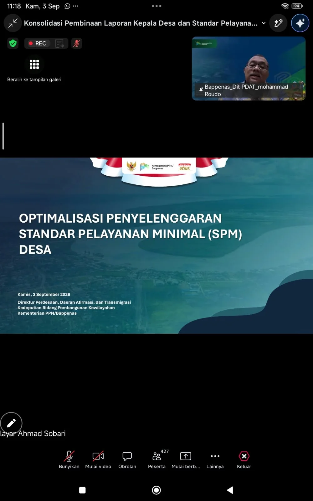 Perkuat Tata Kelola Desa, Dinas PPPA-PMD Gorontalo Ikuti Rapat Konsolidasi SPM Desa