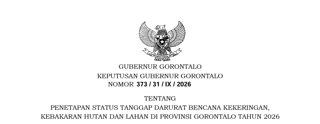 Pemprov Gorontalo Tetapkan Status Tanggap Darurat, BPBD Siaga Hadapi Kekeringan dan Karhutla