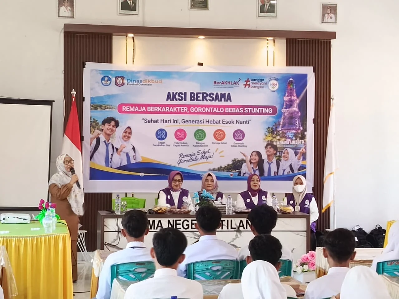 TP Posyandu Provinsi Gorontalo Ajak Pelajar SMA Negeri 1 Tilango Jadi Generasi Sehat dan Bebas Stunting