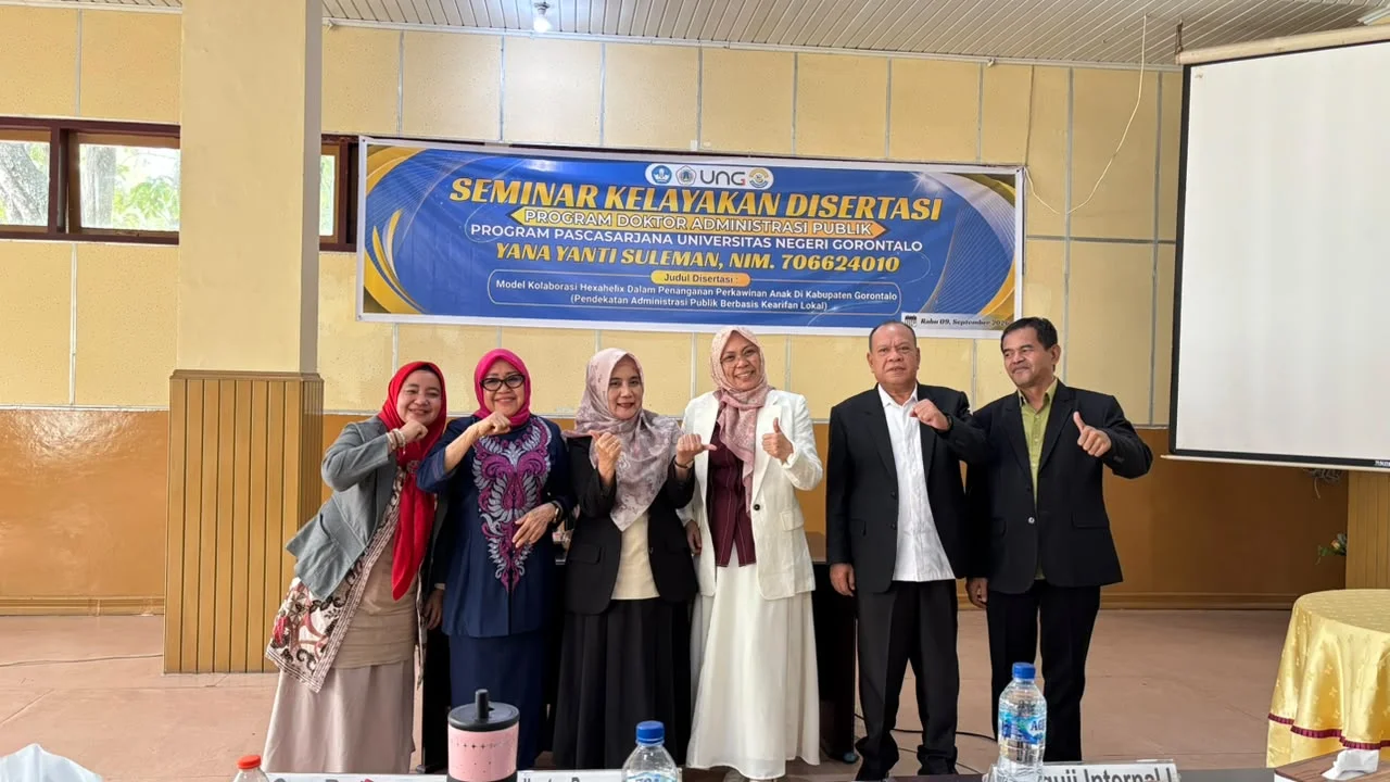 Selangkah Menuju Doktor, Kepala Dinas PPPA-PMD Gorontalo Sukses Ikuti Seminar Kelayakan Disertasi