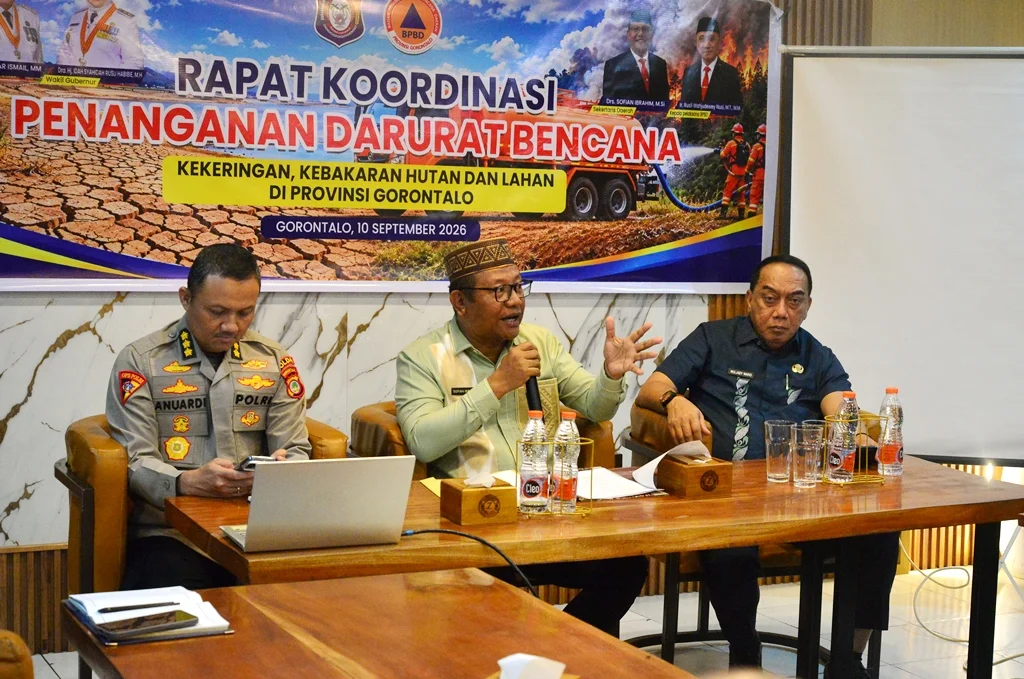 Sekda Provinsi Gorontalo: Penanganan Darurat Kekeringan dan Karhutla Harus Dilakukan Bersama