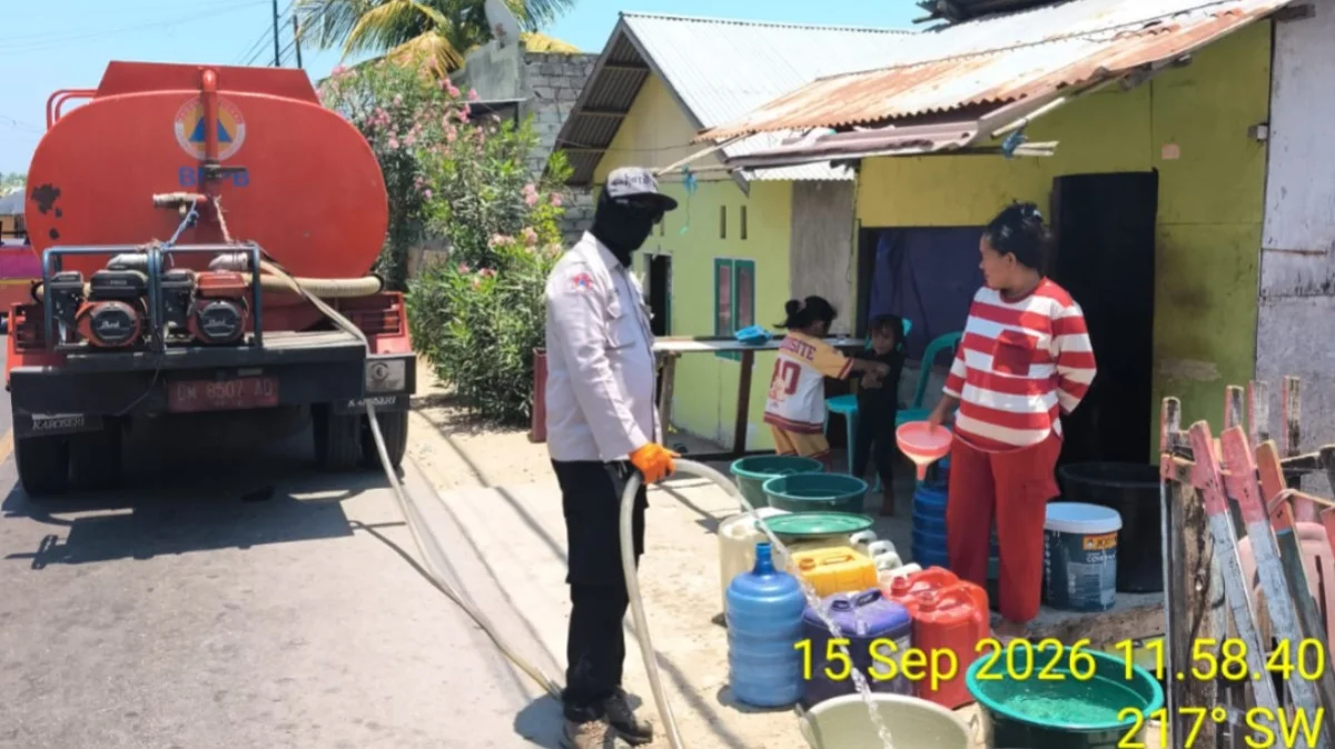 Update BPBD Provinsi Gorontalo Distribusikan 15 Ribu Liter Air Bersih untuk Warga Modelomo