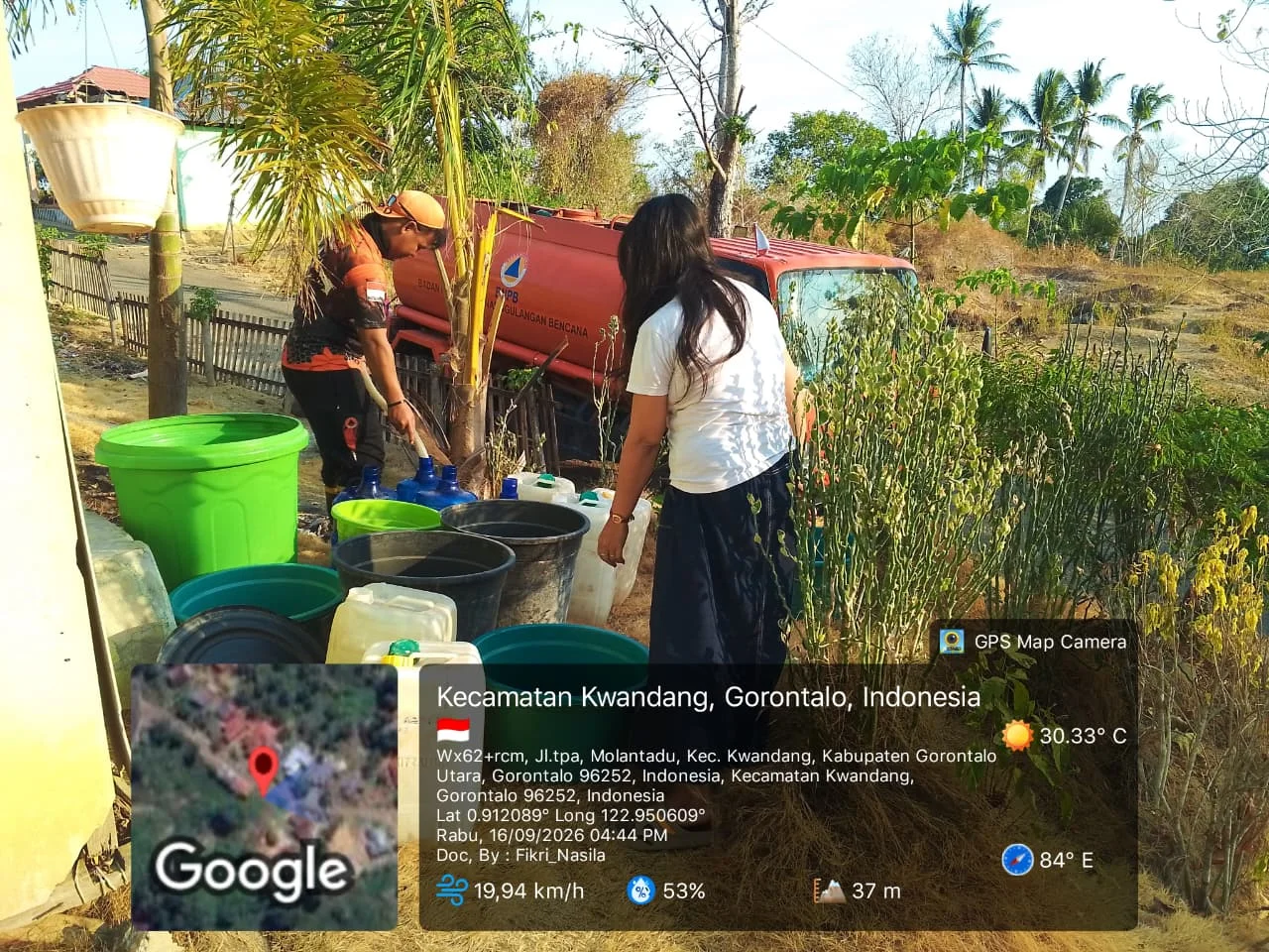 Warga Butuh Air Bersih, BPBD Gorontalo Kirim 10 Ribu Liter ke Molontadu dan Mootilango