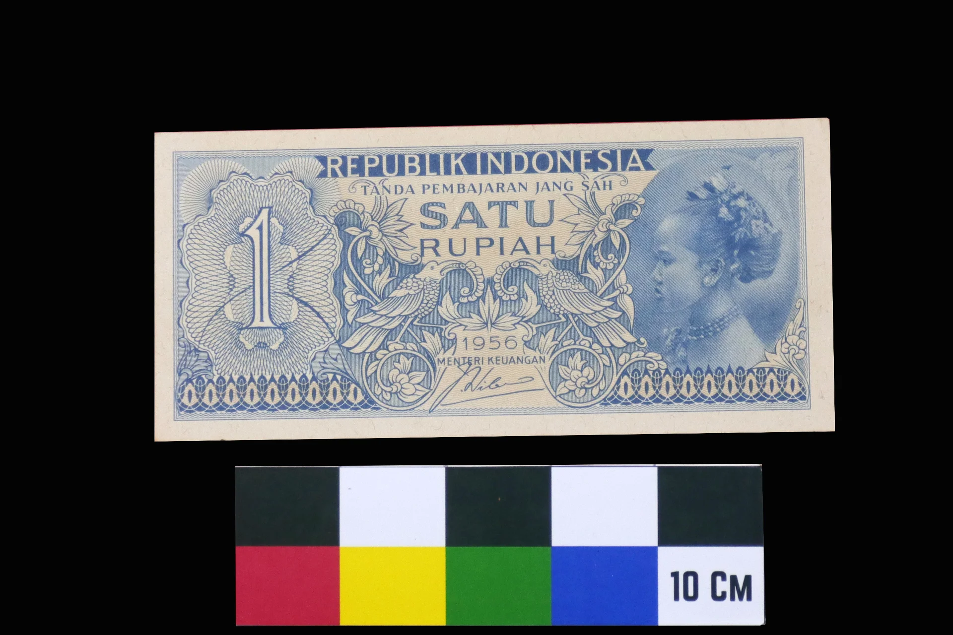 Uang Kertas 1 Rupiah Tahun 1956 Bergambar Perempuan Jawa