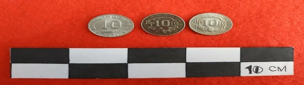 Koin 10 Rupiah Tahun 1971 bergambar Padi dan Kapas