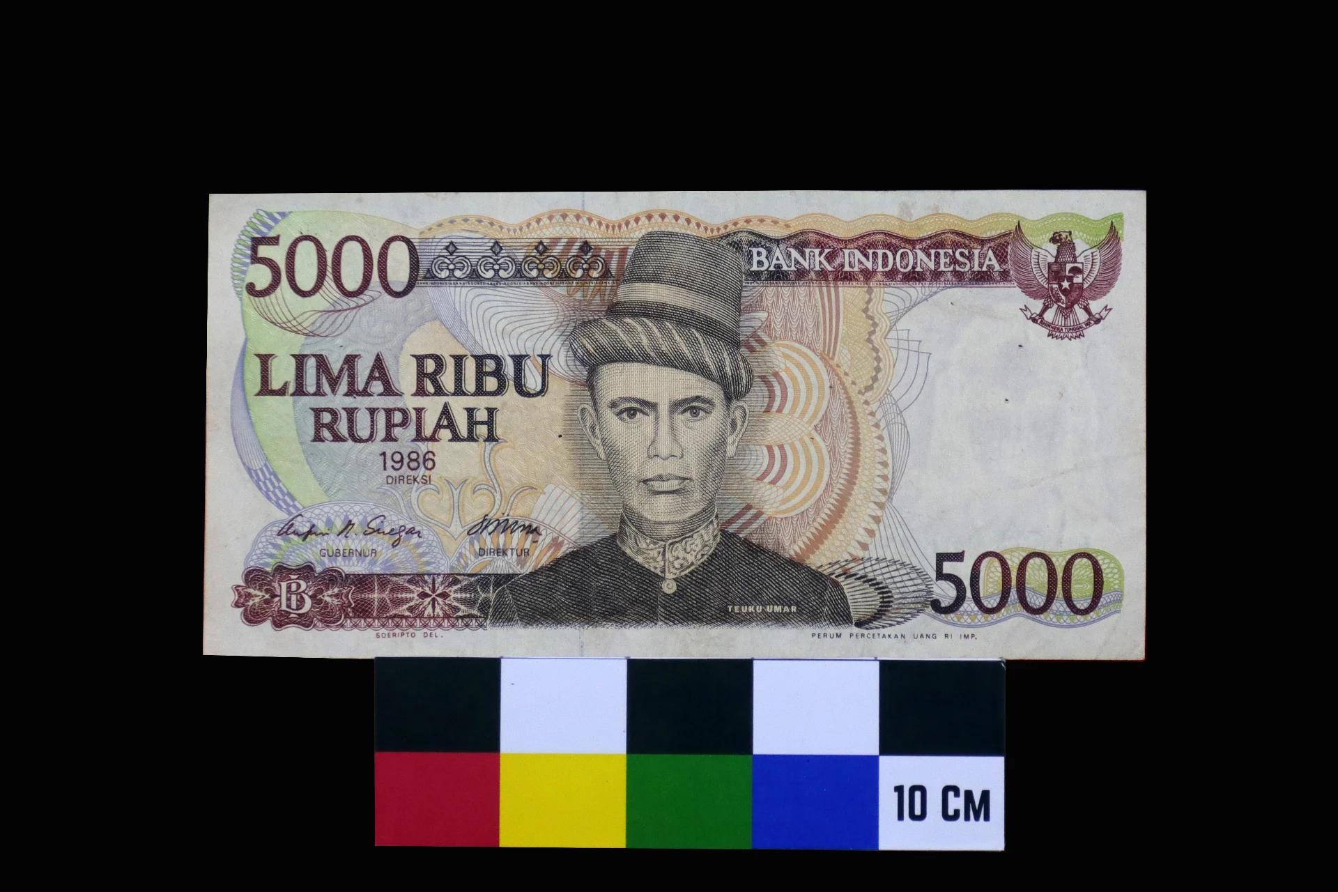 Uang Kertas 5000 Rupiah Tahun 1986 Bergambar Teuku Umar