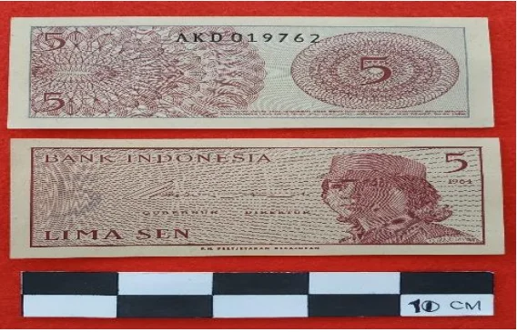 Uang Kertas 5 sen tahun 1964 Bergambar Sukarelawan