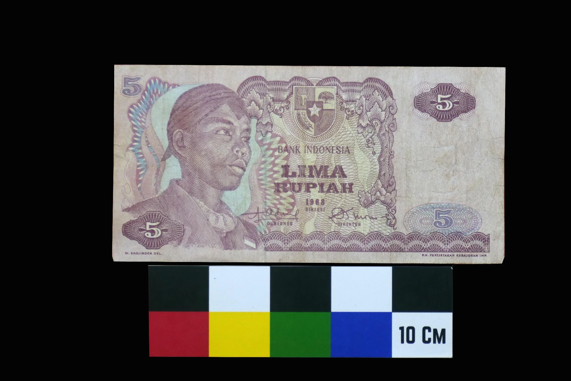 uang Kertas 5 Rupiah Tahun 1968 Bergambar Jenderal Sudirman 