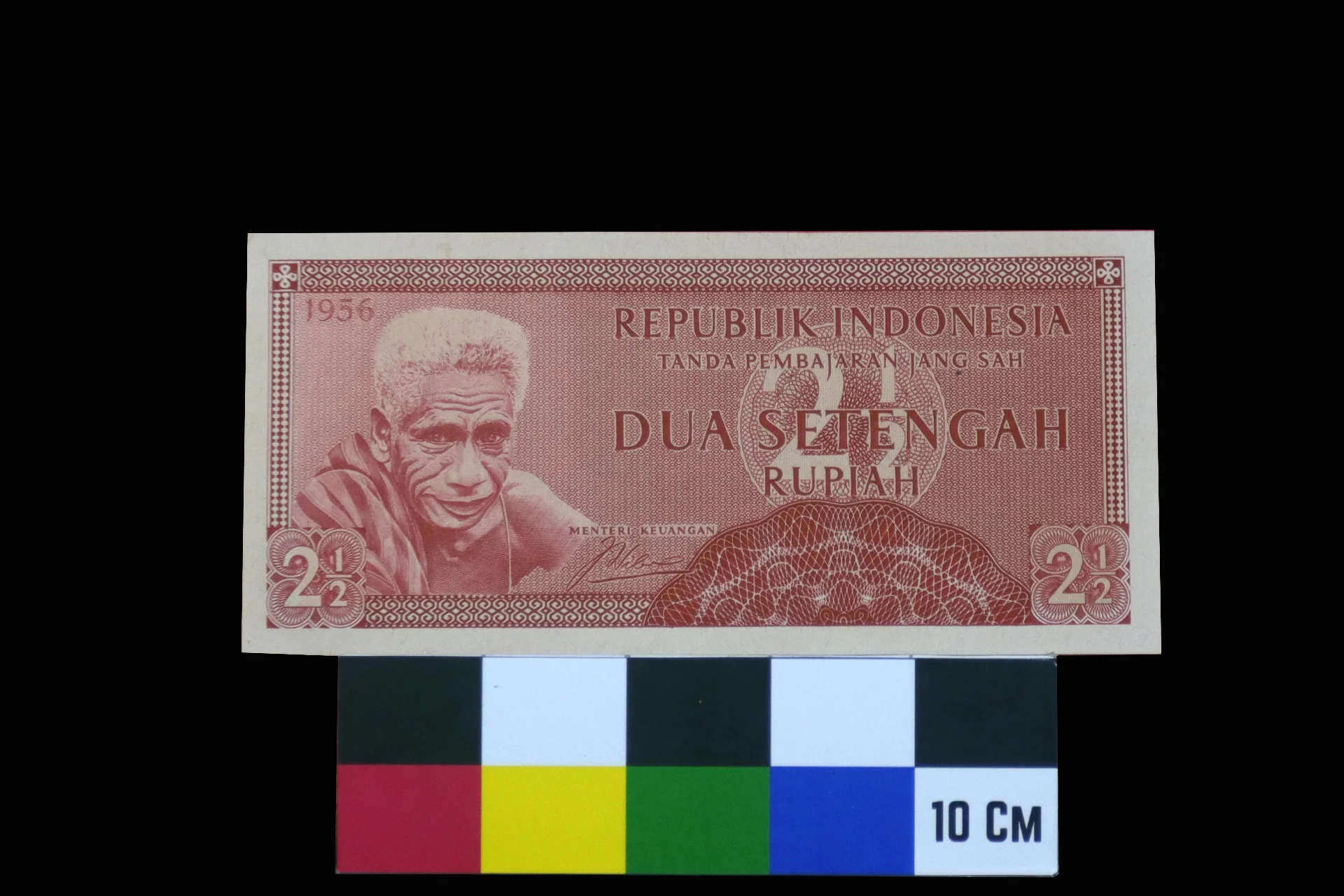 Uang Kertas 2 1/2 Rupiah Tahun 1956 Bergambar Pak Tua 