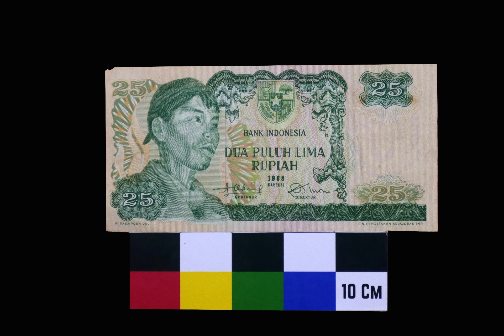 Uang Kertas 25 Rupiah Tahun 1968 Bergambar Jenderal Sudirman