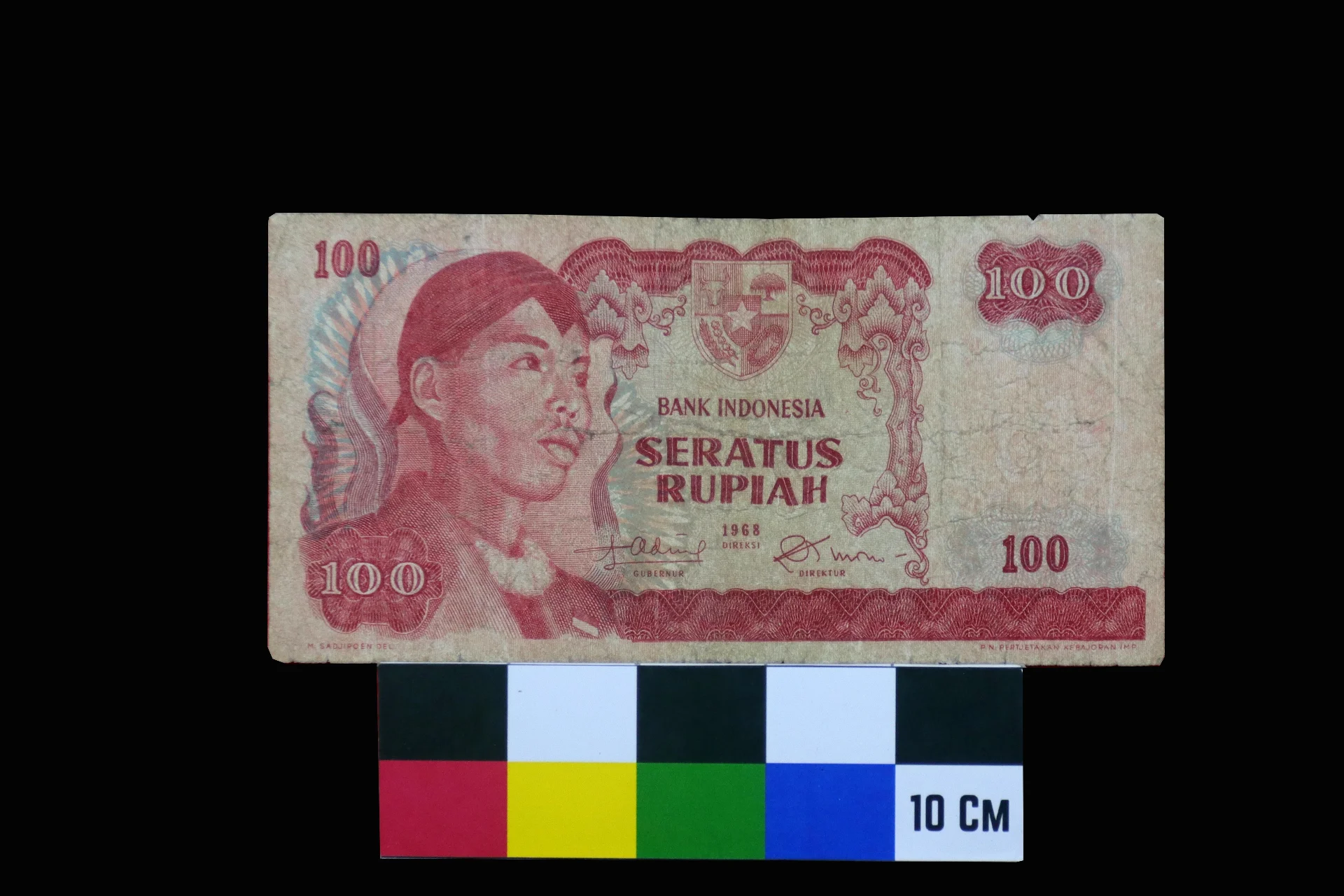 Uang Kertas 100 Rupiah Tahun 1968 Bergambar Jenderal Sudirman 