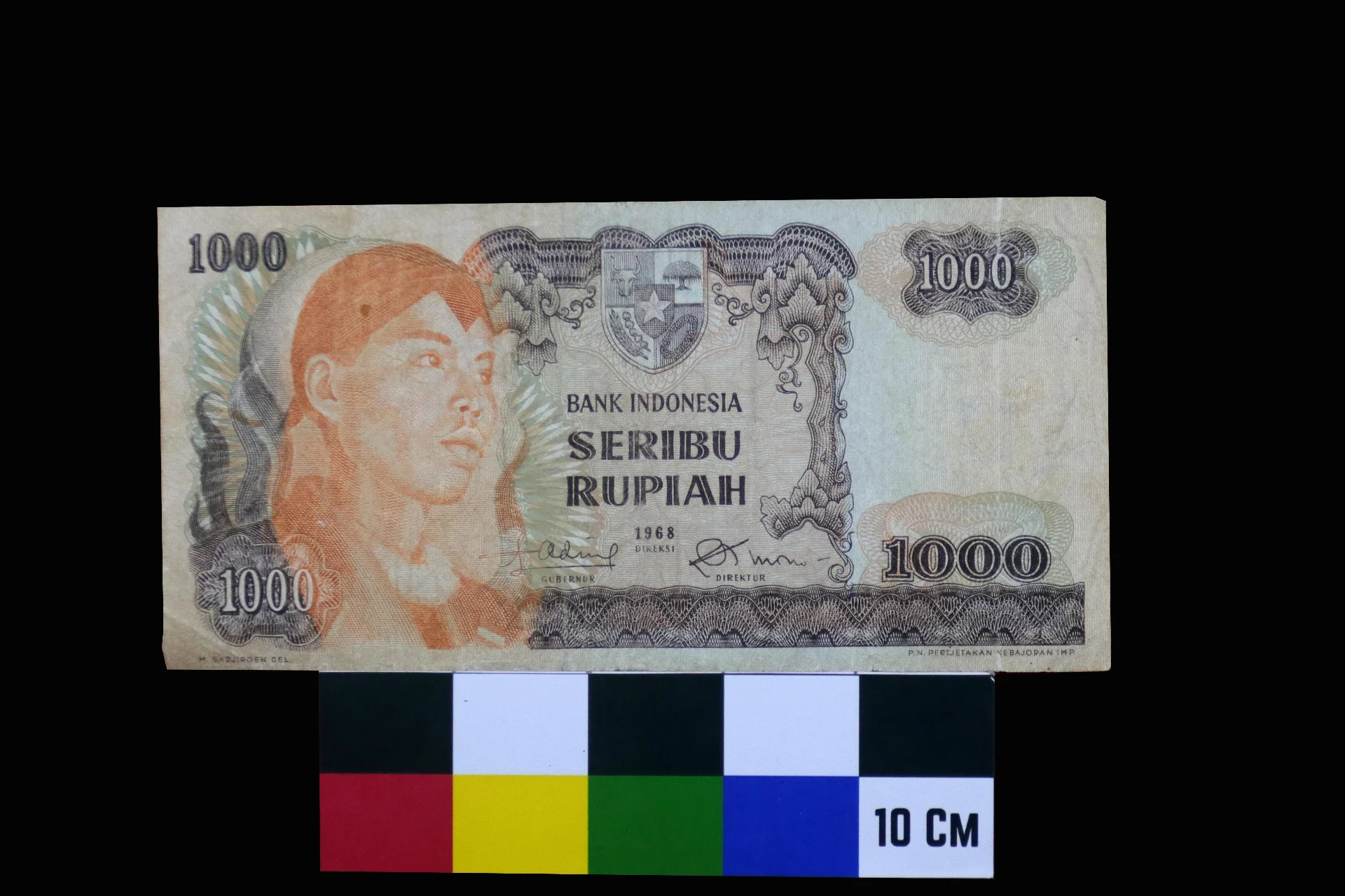 Uang Kertas 1000 Rupiah Tahun 1968 Bergambar Jenderal Sudirman