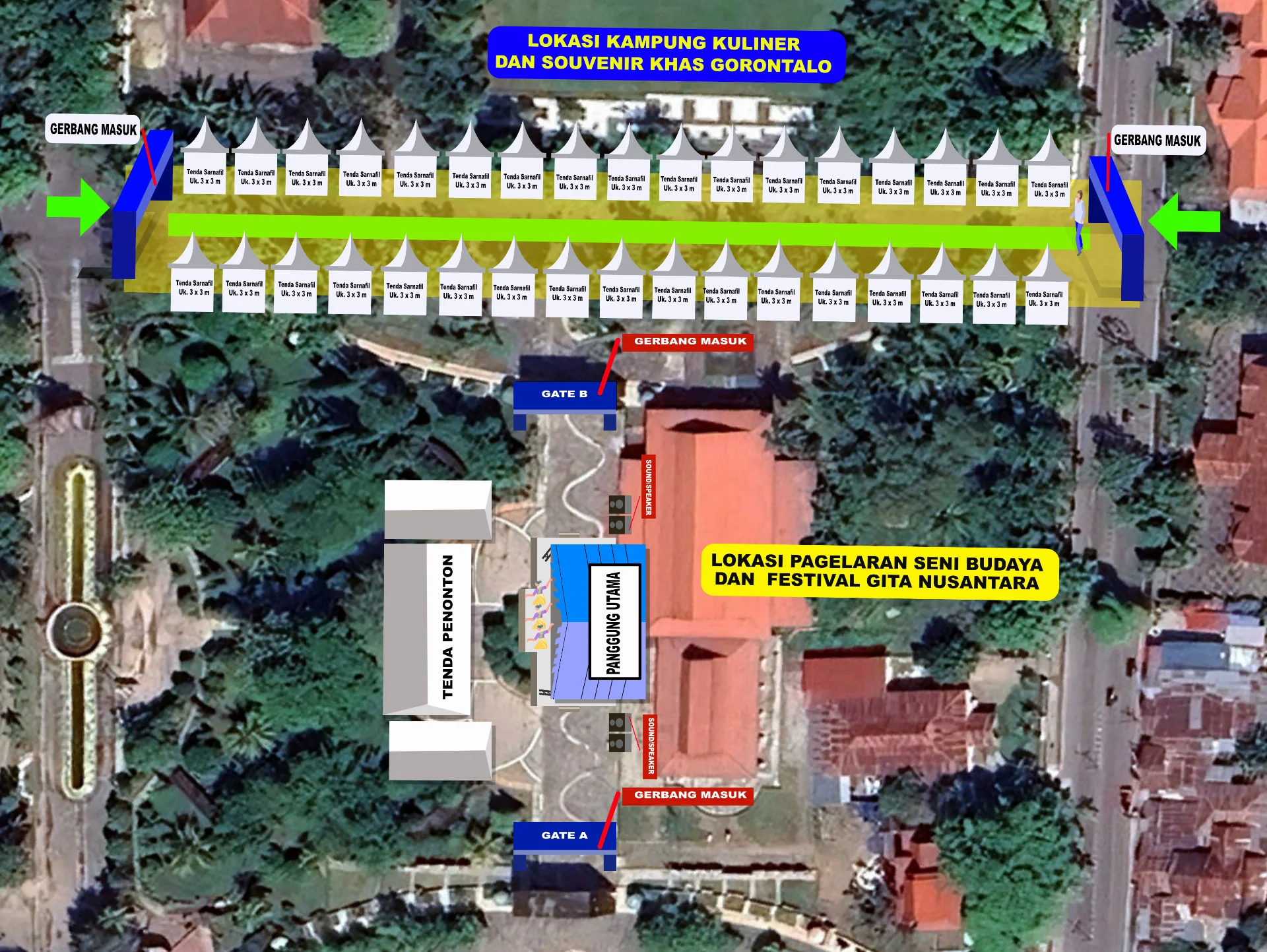 DENAH KAMPUNG KULINER DAN PAGELARAN SENI BUDAYA