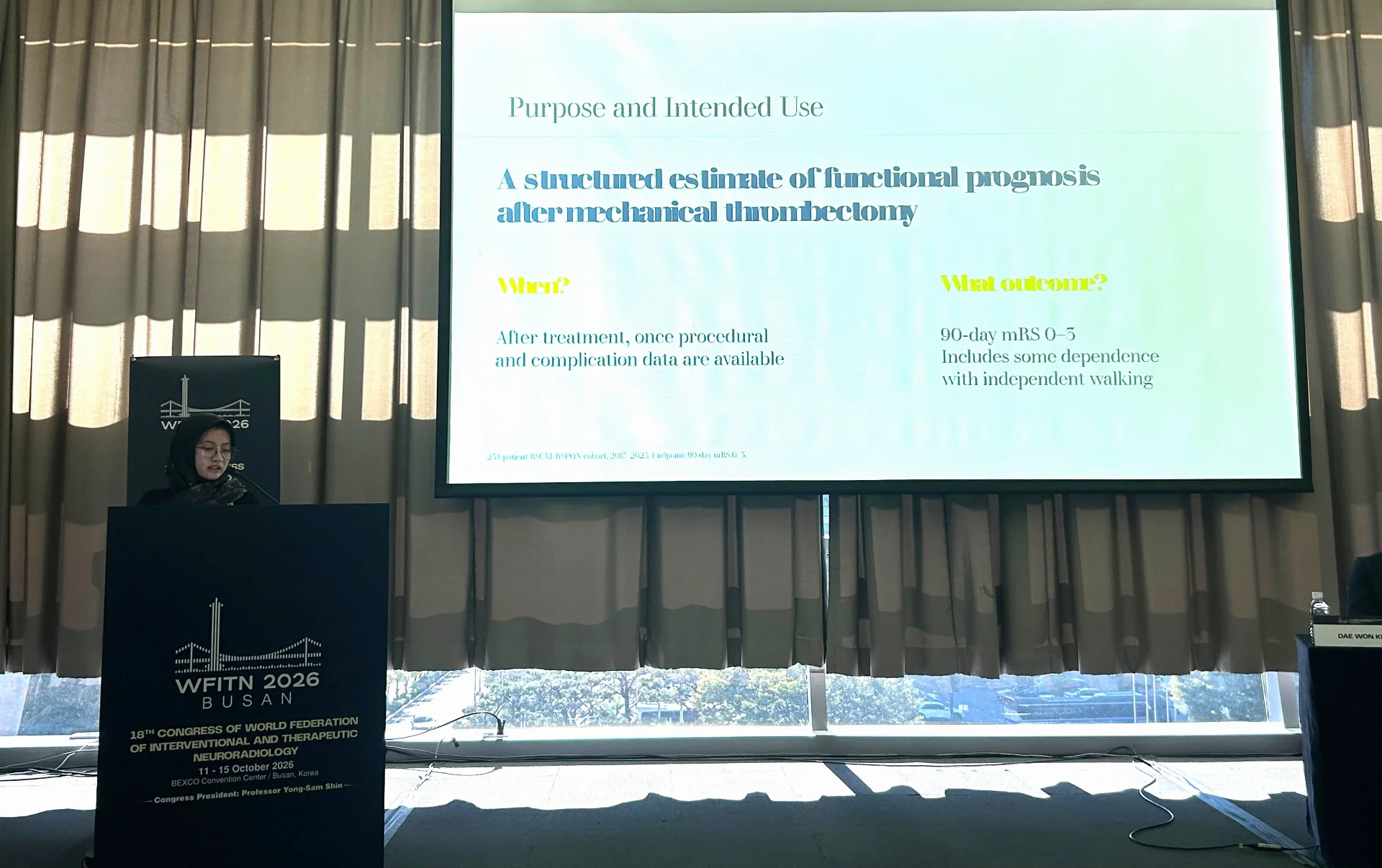 PUTRI GORONTALO TAMPIL DI FORUM NEURORADIOLOGI DUNIA, DUA KARYA ILMIAH DR. KHAIRUNNISA ILATO DIPRESENTASIKAN DI WFITN 2026 BUSAN